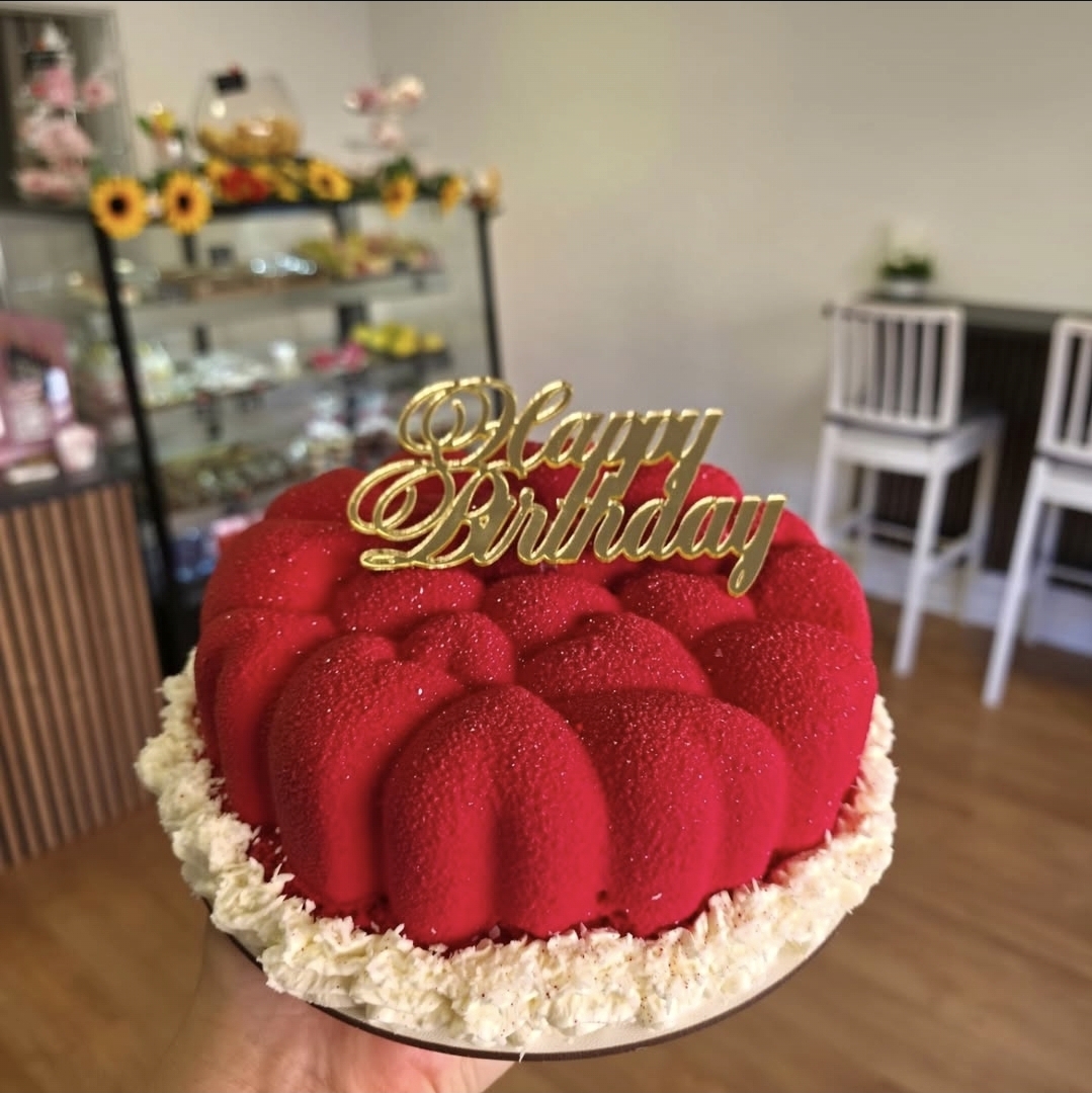 Red Velvet Bubble Mousse Cake