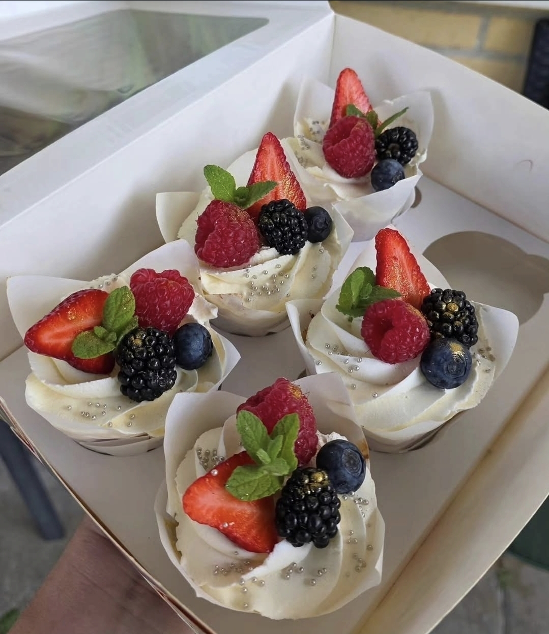 Berry Vanilla Cupcakes